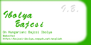 ibolya bajcsi business card